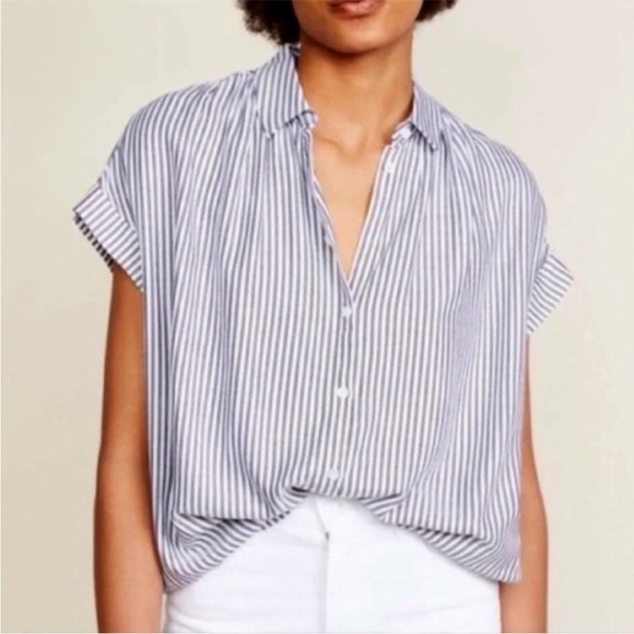 Madewell Central Shirt in Erinn Stripe size XS - Picture 1 of 6